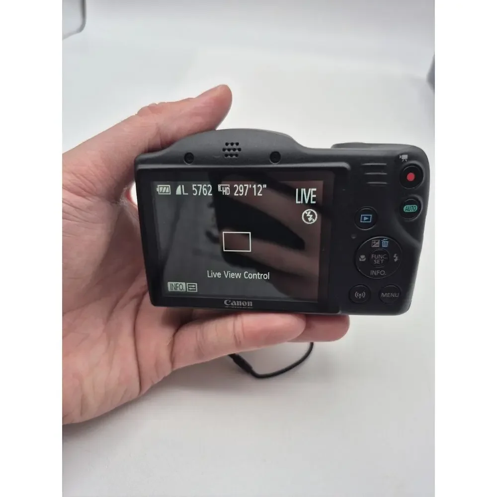 Canon PowerShot SX420 IS 20.0 MP Black Digital Camera w/ Battery/Charger Tested